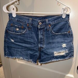 Levi’s 501 Shorts Hand-painted Pocket - Size 28
